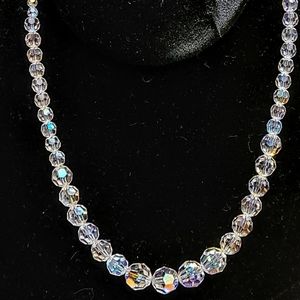 Swarovski crystals handmade 16inch necklace with 4mm, 6mm, 8mm and 10mm beads
